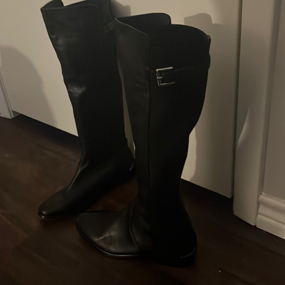 Coach black riding boots